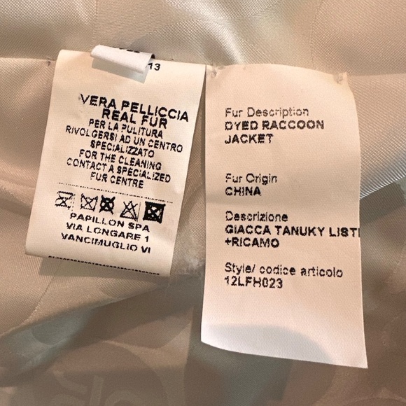 BYTE by TESO Giacca Tanuki Raccoon Fur Coat-NWOT - Picture 2 of 3